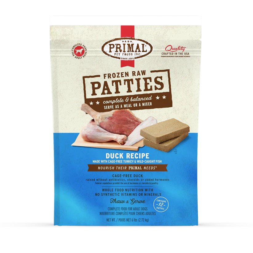 Primal Frozen Raw Patties for Dogs, 6 lb