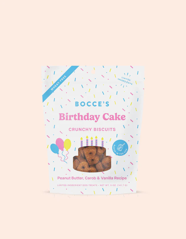 Bocce's Bakery Birthday Cake Crunchy Biscuits