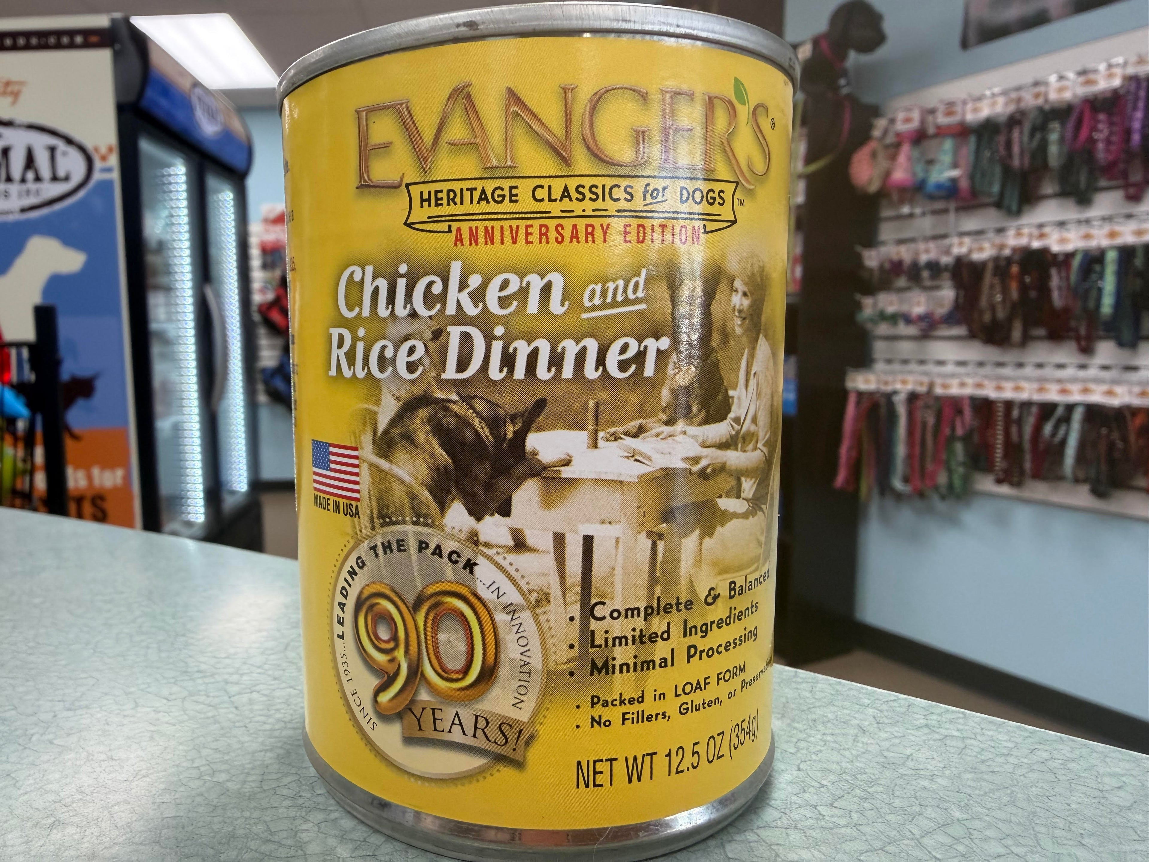 Evanger's Heritage Classics Chicken and Rice Dinner Canned Dog Food, 12.5 oz