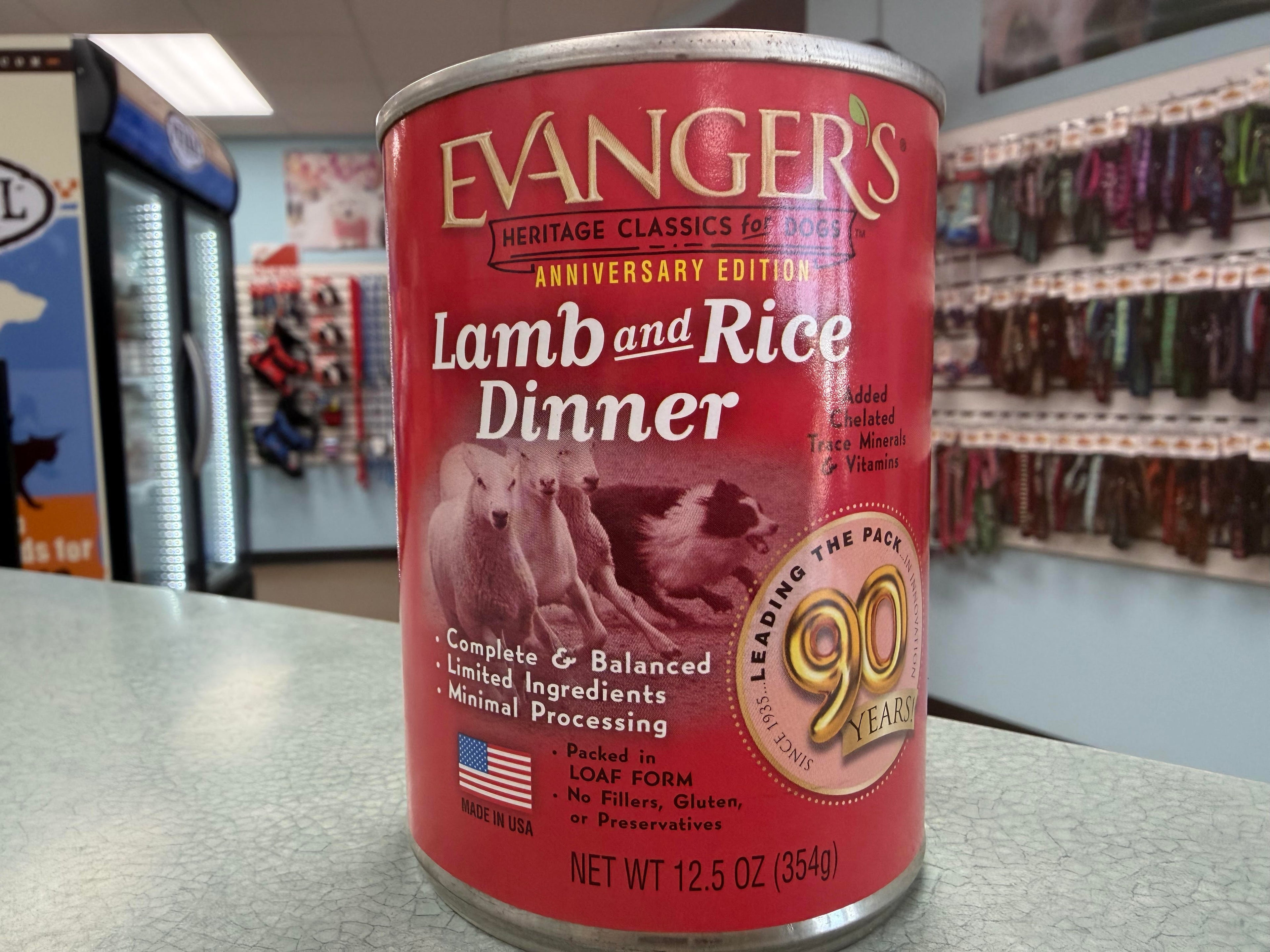Evanger's Heritage Classics Lamb and Rice Dinner Canned Dog Food, 12.5 oz