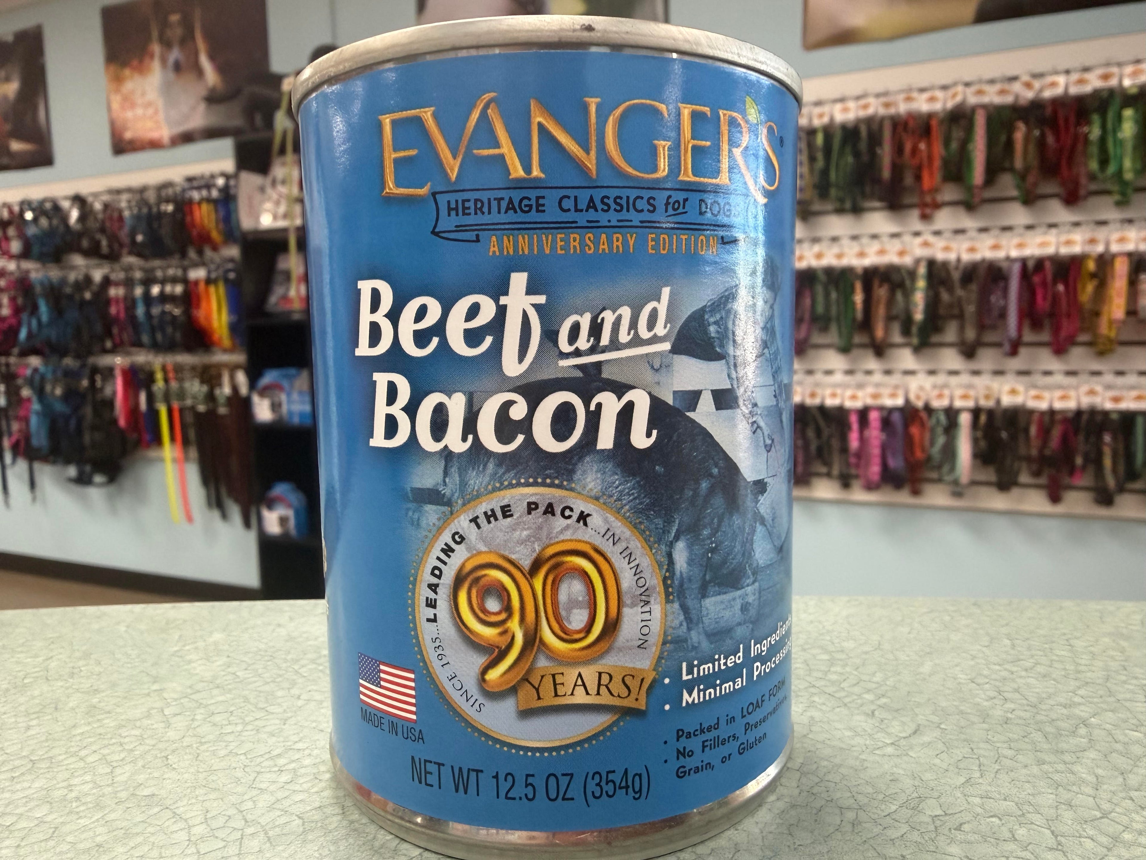 Evanger's Heritage Classics Beef and Bacon Canned Dog Food, 12.5 oz