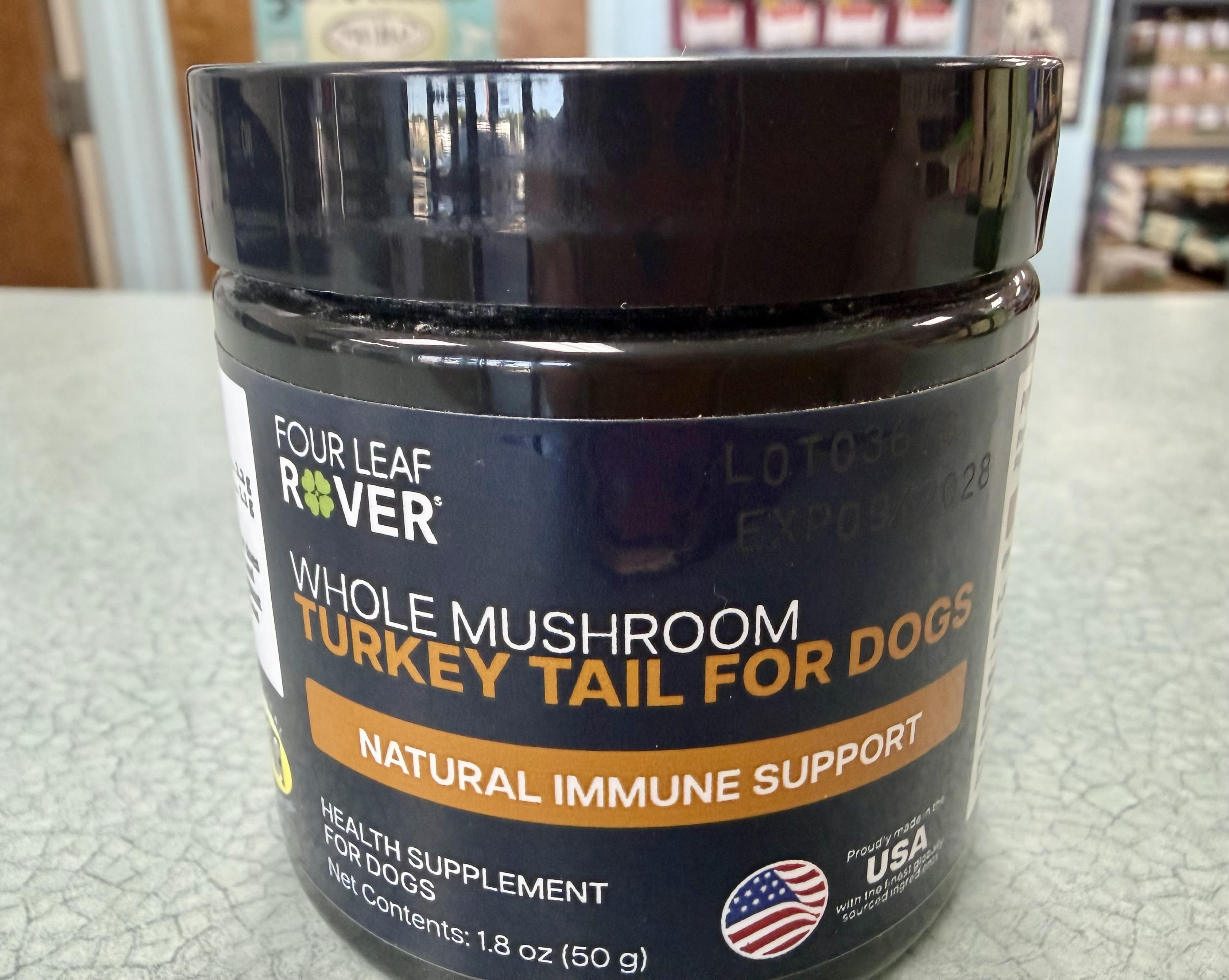 Four Leaf Rover Whole Mushroom Turkey Tail for Dogs, 1.8 oz