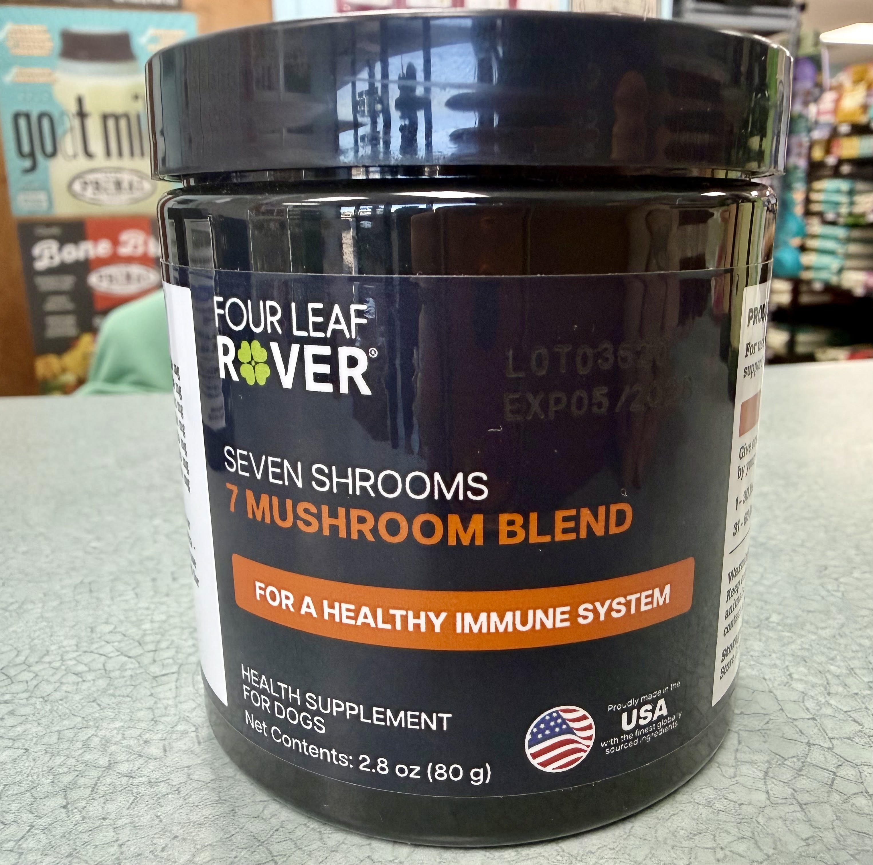 Four Leaf Rover Seven Shrooms 7 Mushroom Blend for Dogs, 2.8 oz